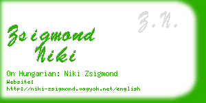 zsigmond niki business card